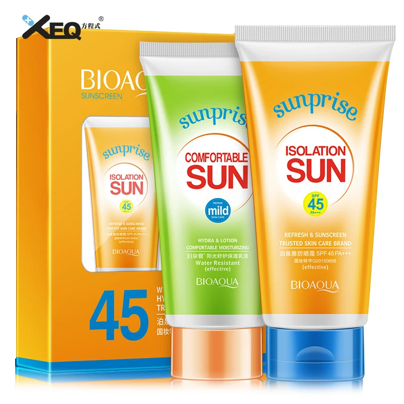 2pcs Sunblock Moisturizing Whitening Sun Cream With SPF 45 PA+++ Sunscreen Protection
2pcs Sunblock Moisturizing Whitening Sun Cream With SPF 45 PA+++ Sunscreen Protection