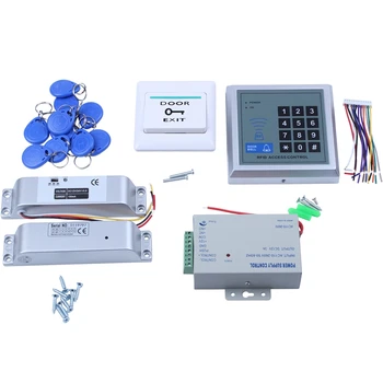 RFID Keypad Door Access Control System Kit Electric netic Electronic Door Lock Power Supply 5Pcs Key Fobs Full Set Door Secur
RFID Keypad Door Access Control System Kit Electric netic Electronic Door Lock Power Supply 5Pcs Key Fobs Full Set Door Secur
