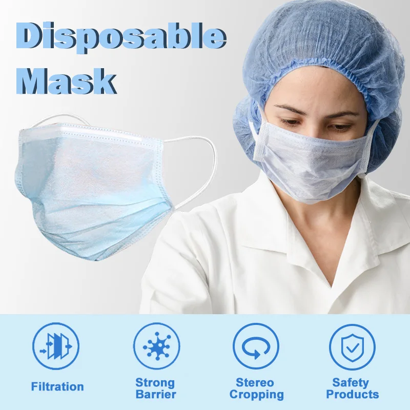 Disposable Good breathability 3 Layer Mout prevent Anti virus formaldehyde PM2.5 bad smell Bacteria Dustproof face mouth mask
Disposable Good breathability 3 Layer Mout prevent Anti virus formaldehyde PM2.5 bad smell Bacteria Dustproof face mouth mask