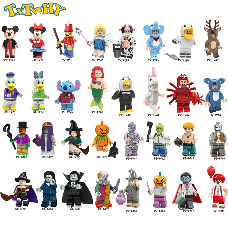 Anime Series Model Figures Building Blocks Toys Set Minnie Mouse Halloween Horror Educational Unicorn Toys for Children Gift
Anime Series Model Figures Building Blocks Toys Set Minnie Mouse Halloween Horror Educational Unicorn Toys for Children Gift