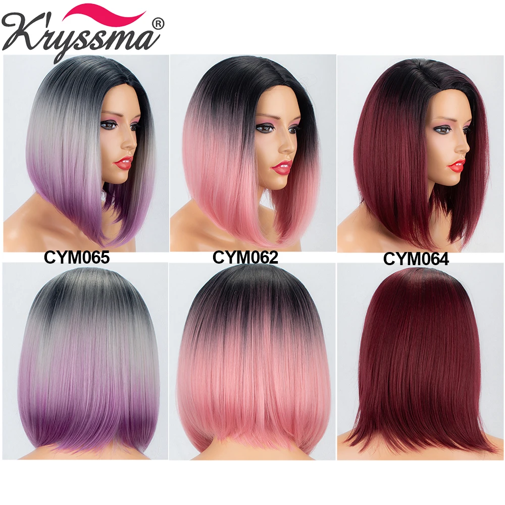 Short Bob Synthetic Wigs Straight For Women Cosplay Party Short Wigs Ombre Dark/Grey/Pink Wig Ombre Bergundy 99J Women's Wigs
Short Bob Synthetic Wigs Straight For Women Cosplay Party Short Wigs Ombre Dark/Grey/Pink Wig Ombre Bergundy 99J Women's Wigs