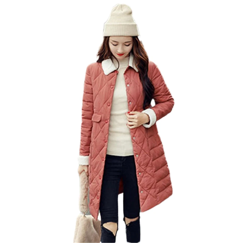 2019 Fashion Korea Women Winter bf Cotton Casual Slim Long Parka Outwear Jacket Coat Pink Pocket Ladies Jackets Mujer 
2019 Fashion Korea Women Winter bf Cotton Casual Slim Long Parka Outwear Jacket Coat Pink Pocket Ladies Jackets Mujer