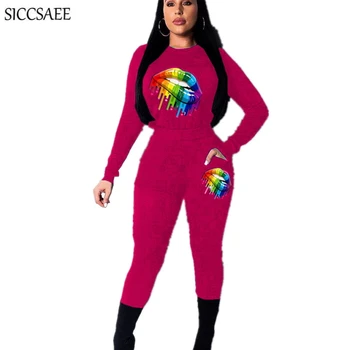 Rainbow Colorful Lips Printed Two Piece Set Tracksuit For Women Activewear Sexy Casual Outfits Sweat Suit Clothing Sets Top Pant
Rainbow Colorful Lips Printed Two Piece Set Tracksuit For Women Activewear Sexy Casual Outfits Sweat Suit Clothing Sets Top Pant