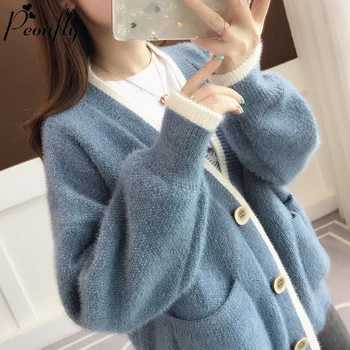 PEONFLY Fashion 2019 Autumn Winter Cardigan Fluffy Korean Style Sweater Women Casual Loose Cute Jumper Sweater With Pocket
PEONFLY Fashion 2019 Autumn Winter Cardigan Fluffy Korean Style Sweater Women Casual Loose Cute Jumper Sweater With Pocket