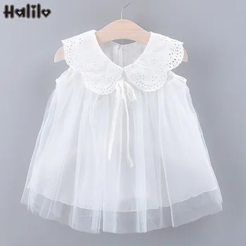 Halilo 2020 Summer Baby Girl Dress Solid Color Peter Pan Collar Mesh Patchwork Birthday Infant Clothing Kids Dresses For Girls
Halilo 2020 Summer Baby Girl Dress Solid Color Peter Pan Collar Mesh Patchwork Birthday Infant Clothing Kids Dresses For Girls
