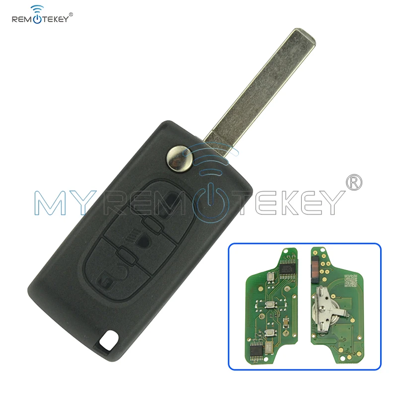 Remtekey Flip remote key 3 button car key for Citroen Peugeot key CE0523 middle button light ask 433mhz VA2 PCF7941 chip
Remtekey Flip remote key 3 button car key for Citroen Peugeot key CE0523 middle button light ask 433mhz VA2 PCF7941 chip