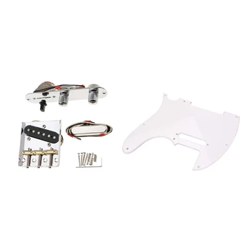 6 Strings Saddle Bridge Plate, 3 Way Switch Control Plate, Neck Pickup Set with1Pcs Guitar Pickguard
6 Strings Saddle Bridge Plate, 3 Way Switch Control Plate, Neck Pickup Set with1Pcs Guitar Pickguard