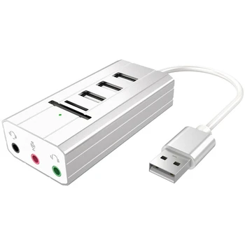 3 USB Hub External Sound Card AUX Microphone Headset Adapter TF SD for Laptop PC
3 USB Hub External Sound Card AUX Microphone Headset Adapter TF SD for Laptop PC