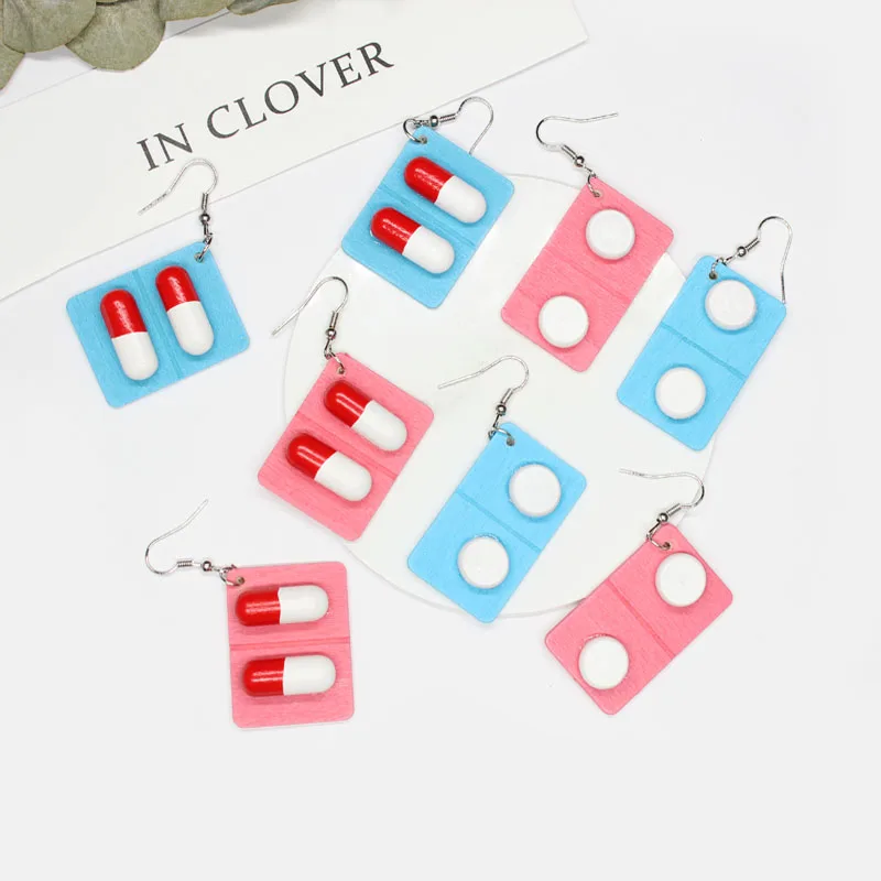 New Arrival Creative Candy Color Building Wooden Capsule Drop Earrings Funny Lovely Pills Medicine Dangle Earrings Girl Jewelry
New Arrival Creative Candy Color Building Wooden Capsule Drop Earrings Funny Lovely Pills Medicine Dangle Earrings Girl Jewelry
