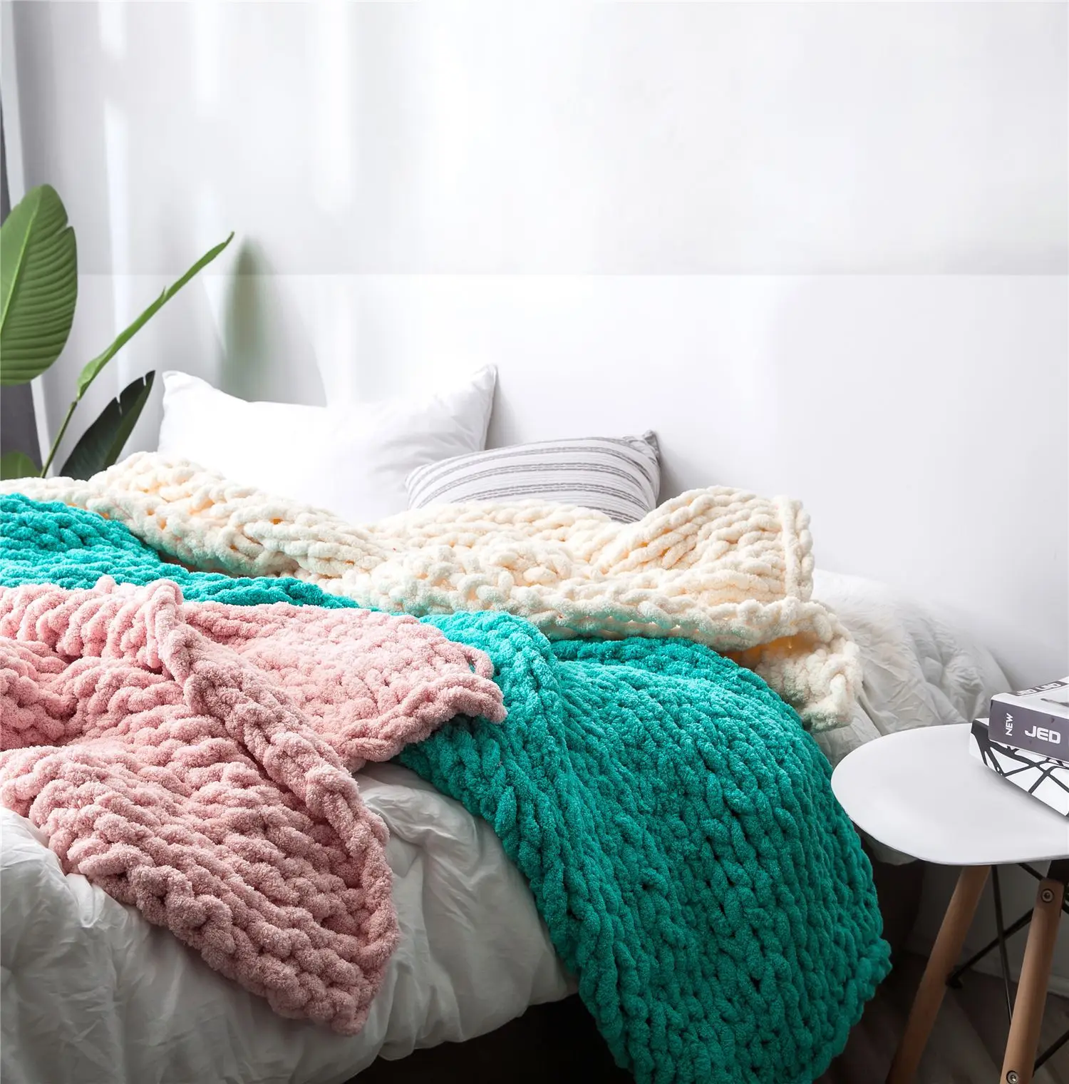 Phyllis INS Handmade Chunky Yarn Weaving Blanket Chenille Stick Knitted Blanket Sofa Blanket Northern European-Style
Phyllis INS Handmade Chunky Yarn Weaving Blanket Chenille Stick Knitted Blanket Sofa Blanket Northern European-Style