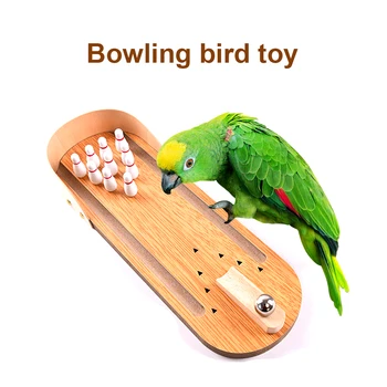 New Birds Trick Training Toy Wooden Desktop Bowling Parrot Puzzle Funny Playing Toy Pet Bird Toys
New Birds Trick Training Toy Wooden Desktop Bowling Parrot Puzzle Funny Playing Toy Pet Bird Toys