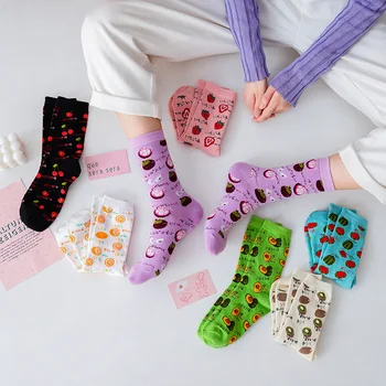 New summer cartoon fruit cotton watermelon lemon strawberry banana avocado women Korean version of socks fashion street socks
New summer cartoon fruit cotton watermelon lemon strawberry banana avocado women Korean version of socks fashion street socks