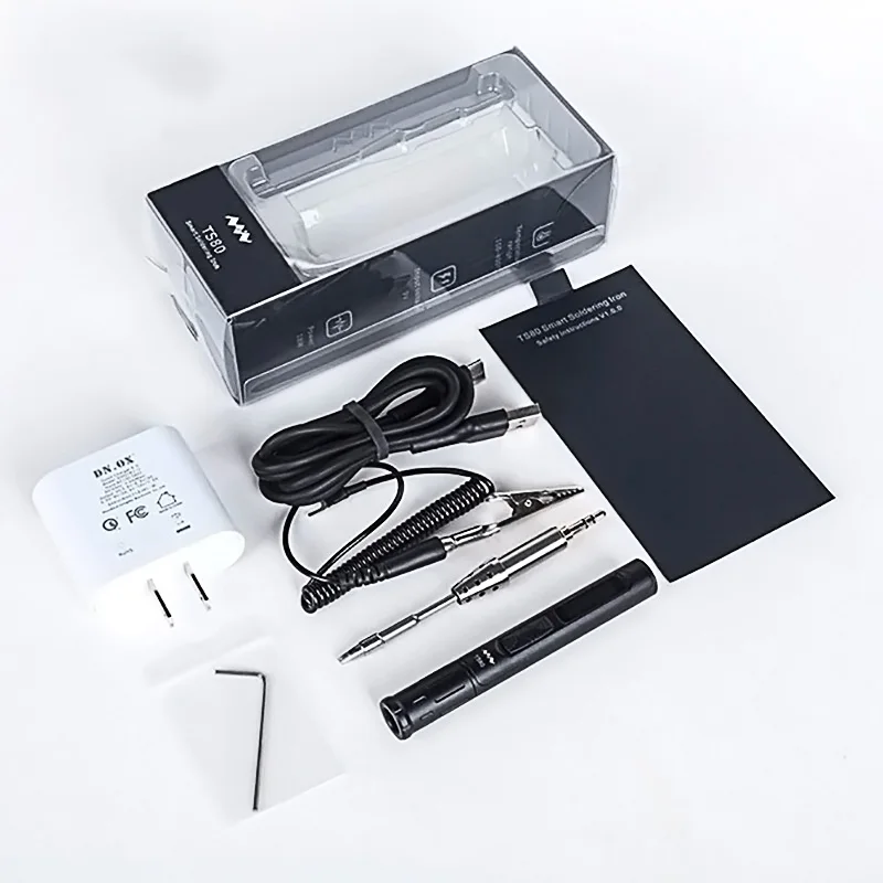 TS80 Mini Electric Soldering Iron Adjustable Temperature USB Type-C Welding Solder Rework Station Heating Pencil Repair Tool
TS80 Mini Electric Soldering Iron Adjustable Temperature USB Type-C Welding Solder Rework Station Heating Pencil Repair Tool