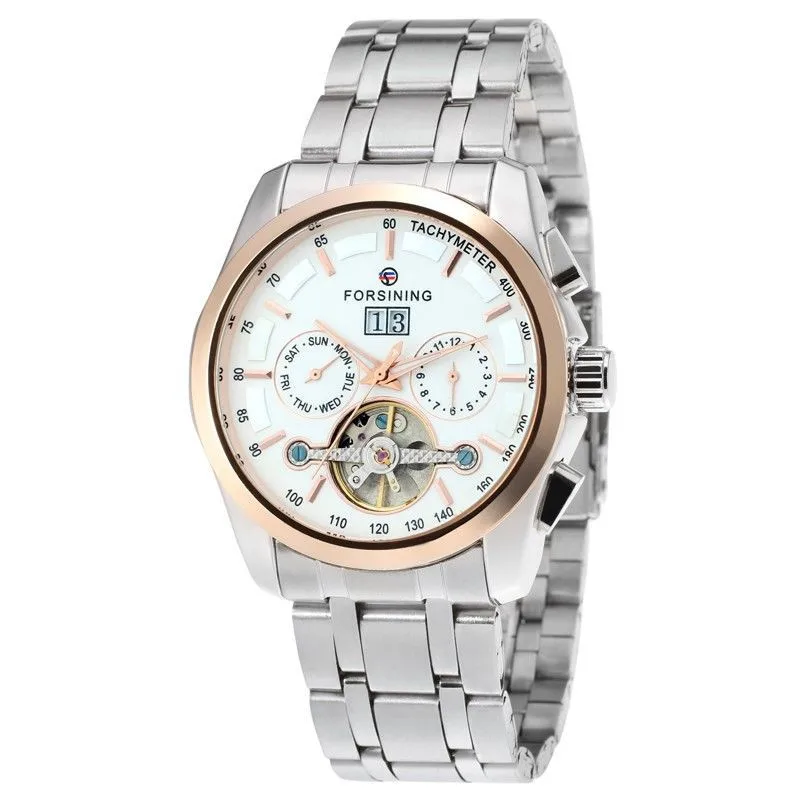 FORSINING New Fashion Tourbillon Trend Watch Automatic Mechanical Watch Steel Strip Calendar Men's Watch
FORSINING New Fashion Tourbillon Trend Watch Automatic Mechanical Watch Steel Strip Calendar Men's Watch