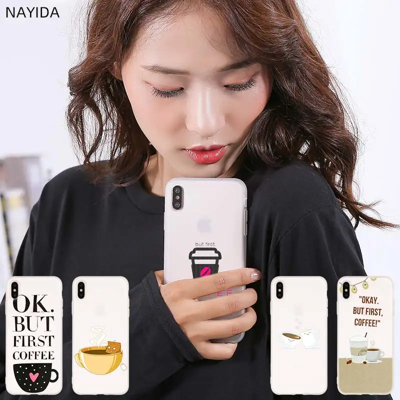 NAYIDA Cases Silicone soft Cover for iPhone 11 Pro 2019 X XI XS Max XR 6 7 8 Plus SE 4 5 S Ok But First Coffee
NAYIDA Cases Silicone soft Cover for iPhone 11 Pro 2019 X XI XS Max XR 6 7 8 Plus SE 4 5 S Ok But First Coffee