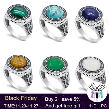 Male Ring 925 Sterling Silver Natural Malachite/Turquoise/Agate Stone Men Rings Vintage Owl Pattern Jewelry to Husband Wife Gift 
Male Ring 925 Sterling Silver Natural Malachite/Turquoise/Agate Stone Men Rings Vintage Owl Pattern Jewelry to Husband Wife Gift
