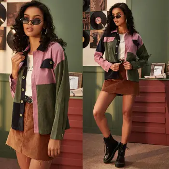 Fashion Buttons Pockets Corduroy Shirt Coat Women Popular Puff Long Sleeve Turn Down Collar Short Jacket Top Outwear Tops
Fashion Buttons Pockets Corduroy Shirt Coat Women Popular Puff Long Sleeve Turn Down Collar Short Jacket Top Outwear Tops