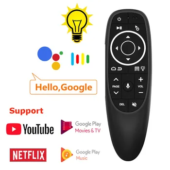 Backlit G10 Pro Air Mouse Microphone Gyroscope Voice Remote Control Mini Wireless G10 Smart Remote Control for Android TV Box PC
Backlit G10 Pro Air Mouse Microphone Gyroscope Voice Remote Control Mini Wireless G10 Smart Remote Control for Android TV Box PC