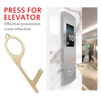Brass Door Opener Handle No Touch Open Door Assistant Anti-Contact Elevator Press Tool Door Handle safety Contactless clean key 
Brass Door Opener Handle No Touch Open Door Assistant Anti-Contact Elevator Press Tool Door Handle safety Contactless clean key