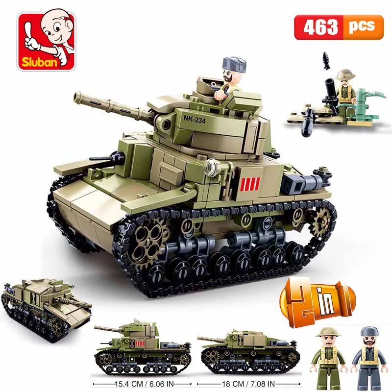 Sluban Blocks WW2 M13/40 Medium Tank Building Blocks Military Soldier Mini Figures Model Kit Toys For Kids Gift For Boys
Sluban Blocks WW2 M13/40 Medium Tank Building Blocks Military Soldier Mini Figures Model Kit Toys For Kids Gift For Boys
