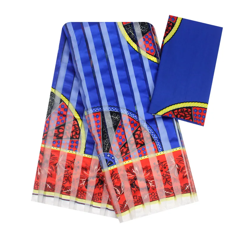 2019 Hot Selling Imitated Silk African Print Fabric Organza And Ribbon For Garment Material Fabric Royal blue color
2019 Hot Selling Imitated Silk African Print Fabric Organza And Ribbon For Garment Material Fabric Royal blue color