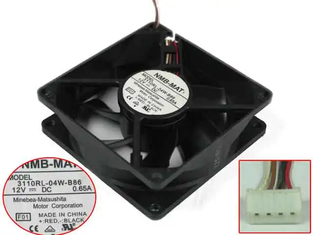 NMB-MAT 3110RL-04W-B86 F01 DC 12V 0.65A 80x80x25 мм вентилятор охлаждения сервера
NMB-MAT 3110RL-04W-B86 F01 DC 12V 0.65A 80x80x25 мм вентилятор охлаждения сервера