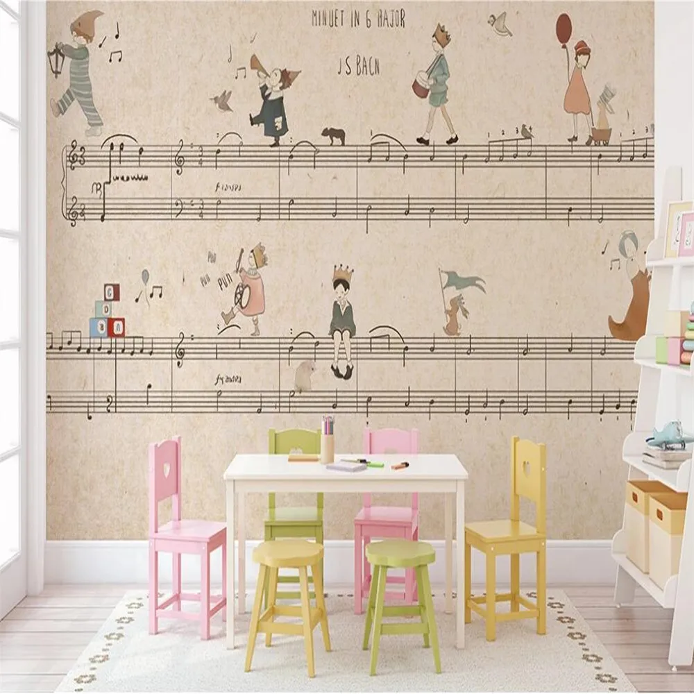 Drop Shipping Custom 3D Wallpaper Mural Hand-painted Cartoon Music Wall Decoration Painting Notes Kids Decoration Painting W
Drop Shipping Custom 3D Wallpaper Mural Hand-painted Cartoon Music Wall Decoration Painting Notes Kids Decoration Painting W