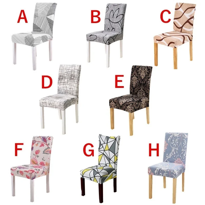 Фото Elastic Chair Covers Floral Spandex Dining Stretch Removable Anti-dirty Slipcover for Living Office Banquet Minimalist Decor  Дом и | Чехлы на стулья (4000805117928)
