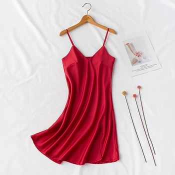 Simulation silk sexy halter silk satin nightdress girl summer dress bridesmaid gown Inside NuisetteSexy Robe Solid Pyjama
Simulation silk sexy halter silk satin nightdress girl summer dress bridesmaid gown Inside NuisetteSexy Robe Solid Pyjama