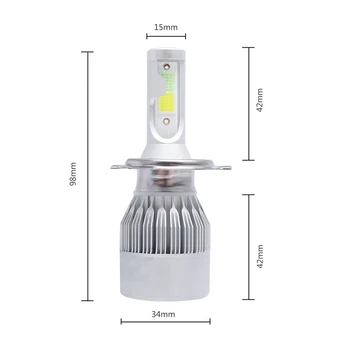 Auto Headlight Bulb Kits Mini Size LED Light C6 CAR LED Headlight Hi-Lo Beam 6000K/8000K 72W 8000LM Automobiles Headlight Bulb H
Auto Headlight Bulb Kits Mini Size LED Light C6 CAR LED Headlight Hi-Lo Beam 6000K/8000K 72W 8000LM Automobiles Headlight Bulb H