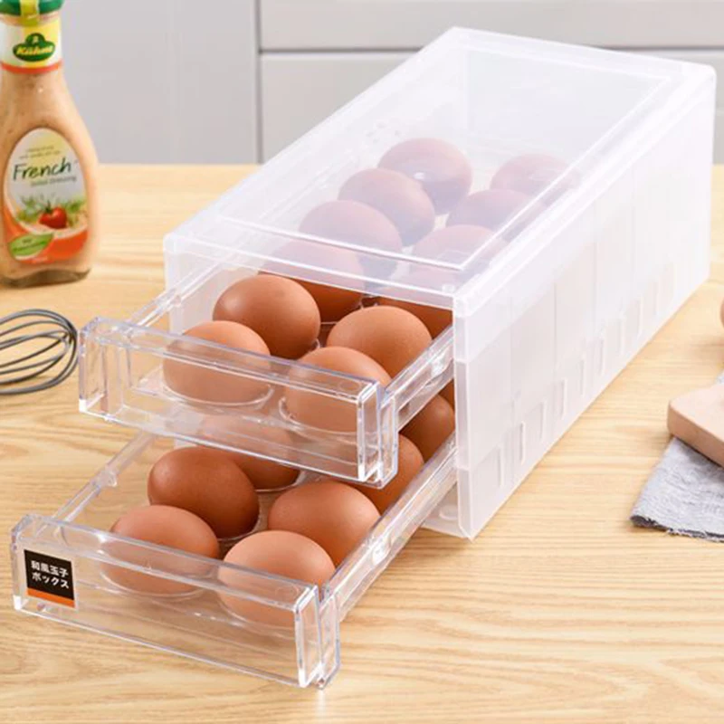 24 Grid Double Layer Egg Storage Box Food Container Organize Drawer Eggs Crisper Kitchen Products Refrigerator Boxes
24 Grid Double Layer Egg Storage Box Food Container Organize Drawer Eggs Crisper Kitchen Products Refrigerator Boxes