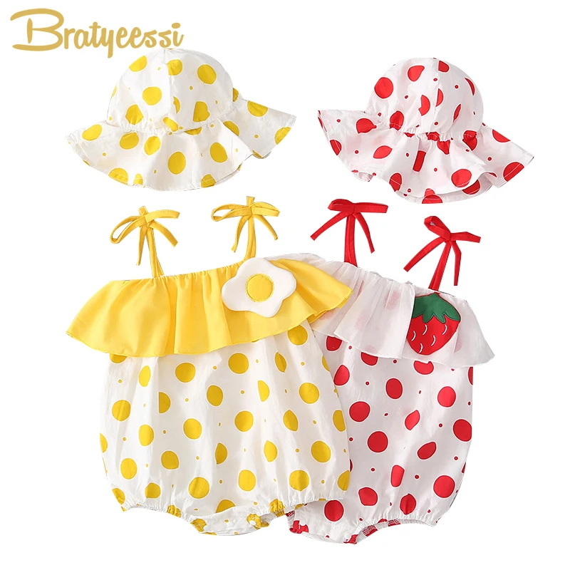 Summer Baby Girl Clothes with Hat Dot Cotton Romper for Girls Newborn Clothes Baby Girl Outfit Infant Onesie
Summer Baby Girl Clothes with Hat Dot Cotton Romper for Girls Newborn Clothes Baby Girl Outfit Infant Onesie