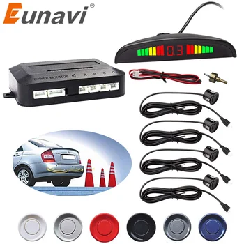 Eunavi Car LED Parking Sensor Kit 4 Sensors Backlight Display Reverse Backup Radar Monitor System 9-16V Free Shipping
Eunavi Car LED Parking Sensor Kit 4 Sensors Backlight Display Reverse Backup Radar Monitor System 9-16V Free Shipping