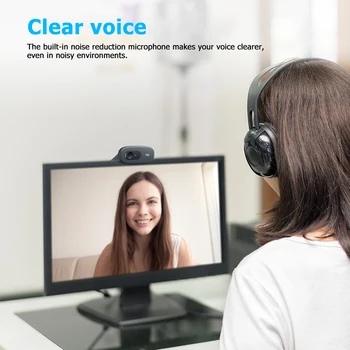 Logitech C270i 720P HD iPTV Webcam Built-in Microphone Computer PC Desktop USB Web Camera for Live Broadcast Video Calling
Logitech C270i 720P HD iPTV Webcam Built-in Microphone Computer PC Desktop USB Web Camera for Live Broadcast Video Calling