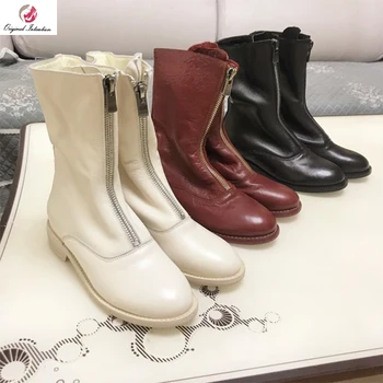 Original Intention Stylish Zipper Sexy Ankle Boots Women Round Toe Square Mid Heels Black White Wine Red Popular Shoes Woman
Original Intention Stylish Zipper Sexy Ankle Boots Women Round Toe Square Mid Heels Black White Wine Red Popular Shoes Woman