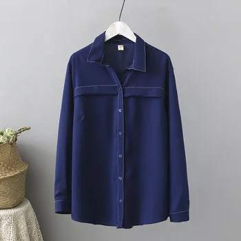 210 Jin Fat Mm202020 Season Plus Fat Increase Pressure Line Length Sleeve Shirt Loose Backing Shirt 0675 
210 Jin Fat Mm202020 Season Plus Fat Increase Pressure Line Length Sleeve Shirt Loose Backing Shirt 0675
