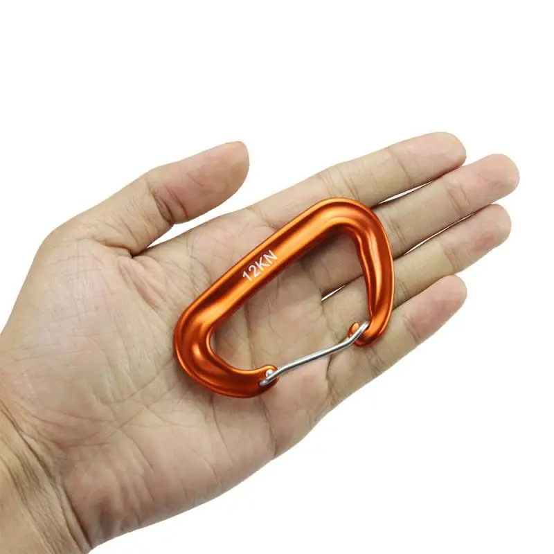 Description Picture 5 of itemProfessional Climbing Carabiner D Shape Mountaineering Buckle Hook 12KN Safety Lock Outdoor Climbing Equipment Accessories