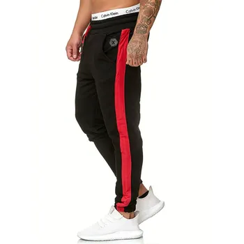 Fashion Men's Trousers Popular Casual All-match Long Strips Sweatpants Stitching Color Pockets Drawstring Feet Pants
Fashion Men's Trousers Popular Casual All-match Long Strips Sweatpants Stitching Color Pockets Drawstring Feet Pants