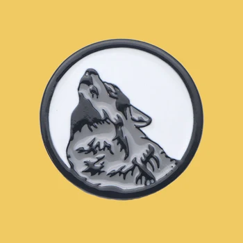 

O270 Wholesale 10pcs/lot Viking Wolf Metal Enamel Pins And Brooches For Women Men Lapel Pin Backpack Bags Hat Badge Gifts
