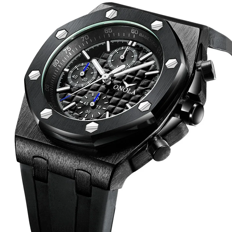 Fashion Watch High-end Explosion Models Multi-function Calendar Sports Quartz Silicone Belt Casual Men's Watch Men 
Fashion Watch High-end Explosion Models Multi-function Calendar Sports Quartz Silicone Belt Casual Men's Watch Men
