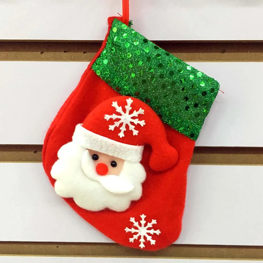 christmas stockings santa claus candy gift bag xmas hanging