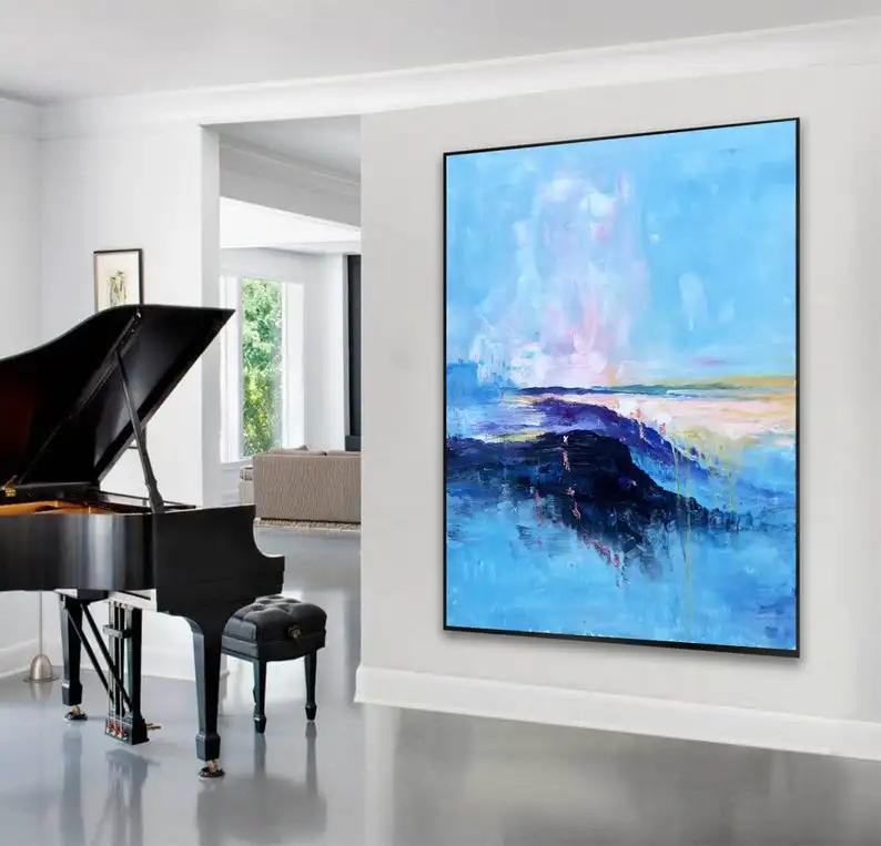 Blue Abstract Painting Extra Large Wall Art Canvas Contemporary Wall Art Painting Extra Large Abstract Painting Wall Decor
Blue Abstract Painting Extra Large Wall Art Canvas Contemporary Wall Art Painting Extra Large Abstract Painting Wall Decor