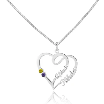 Custom Heart Birthstones Pendant Necklace Women Fashion Name Plate Necklaces Chain Personalized Jewelry Gift
Custom Heart Birthstones Pendant Necklace Women Fashion Name Plate Necklaces Chain Personalized Jewelry Gift