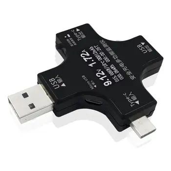 Type-C PD USB Tester Digital Voltmeter Ammeter Voltage Current Meter Multifunction Detector With Contact Plug
Type-C PD USB Tester Digital Voltmeter Ammeter Voltage Current Meter Multifunction Detector With Contact Plug