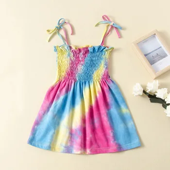 Hot Sales Summer Children Kids Dress Rainbow Strap Tube Top Tie-dye Girls Beach Vacation Dress Cute Princess Dresses
Hot Sales Summer Children Kids Dress Rainbow Strap Tube Top Tie-dye Girls Beach Vacation Dress Cute Princess Dresses