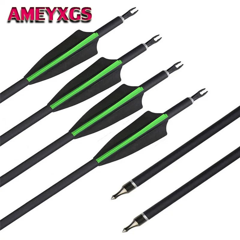 6/12/24pcs Archery Carbon Arrows 30" Hunting Arrow Spine 500 Replaceable Broadhead Carbon Arrow For Hunting Shooting Accessories
6/12/24pcs Archery Carbon Arrows 30" Hunting Arrow Spine 500 Replaceable Broadhead Carbon Arrow For Hunting Shooting Accessories