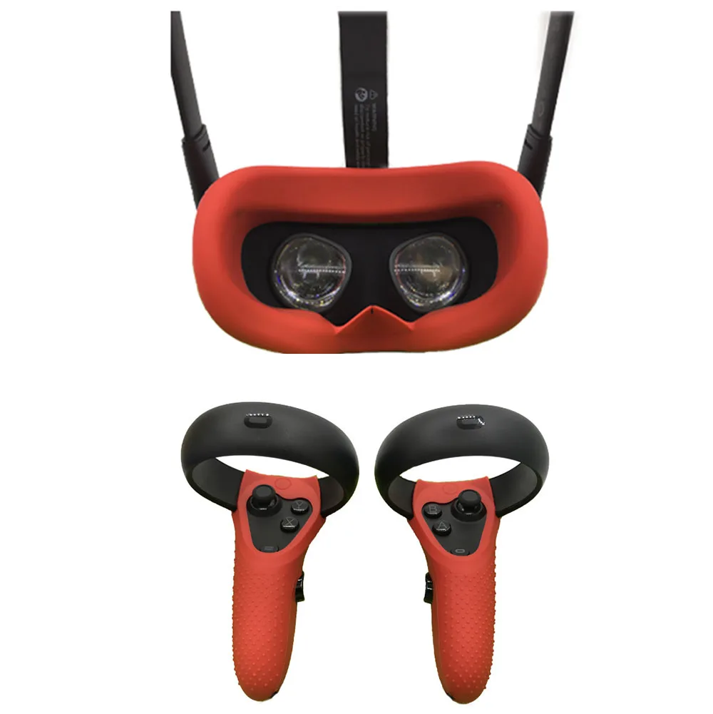 VR Face Eye Mask Soft Silicone Touch Controller Handle Case Cover Game Accessories Protective Shell for Oculus Quest Headset VR
VR Face Eye Mask Soft Silicone Touch Controller Handle Case Cover Game Accessories Protective Shell for Oculus Quest Headset VR