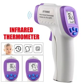 Non-contact Infrared Thermometer Handheld Digital Thermometers Forehead Temperature Meter BDF99
Non-contact Infrared Thermometer Handheld Digital Thermometers Forehead Temperature Meter BDF99