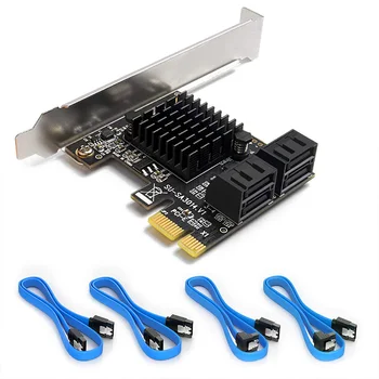 HOT-SATA Card, 4 Port with 4 SATA Cable, SATA Controller Expansion Card with Low Profile Bracket, Support 4 SATA 3.0 Devices(SA3 
HOT-SATA Card, 4 Port with 4 SATA Cable, SATA Controller Expansion Card with Low Profile Bracket, Support 4 SATA 3.0 Devices(SA3