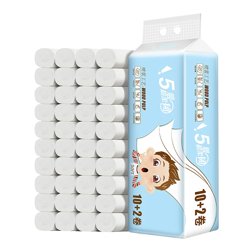 12 Rolls Of Toilet Paper Household Wood Pulp Roll Paper 5-Ply Soft Coreless Web for home shop restaurant Tissue roll Fast Ship
12 Rolls Of Toilet Paper Household Wood Pulp Roll Paper 5-Ply Soft Coreless Web for home shop restaurant Tissue roll Fast Ship